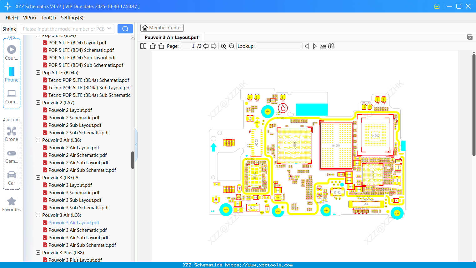 Tecno Pouvoir 3 Air Layout